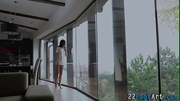 Footjob slut gets oral