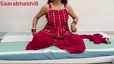 Indian wife video call with husband seducing but wife cheats on a husband while having sex with devar in hindi