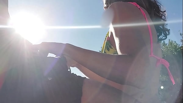 My NEIGHBOR gives me a BLOWJOB and I cum on her TITS