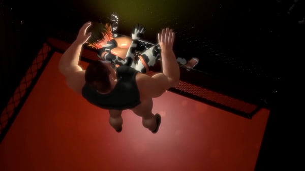 Anime Cow girl pounded hard against the Cage