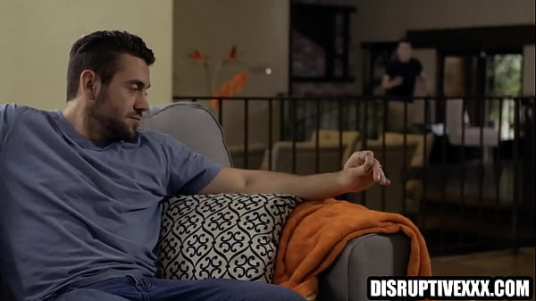 Creepy voyeur peeping on married man fucking a ...