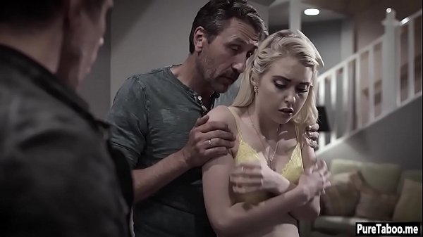 Download Video - Cute stepdaughter teen DP smashed by a stepdad and his