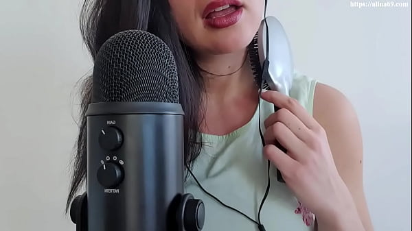 Brushing my long hair and inserting it in my pussy ASMR
