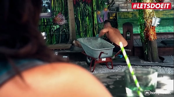 LETSDOEIT - (Lana Roy & Bodo) Russian Teen Babe Gets Cock From Hostel Gardener