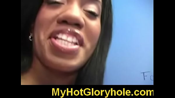 Black chick learn gloryhole blowjob 27