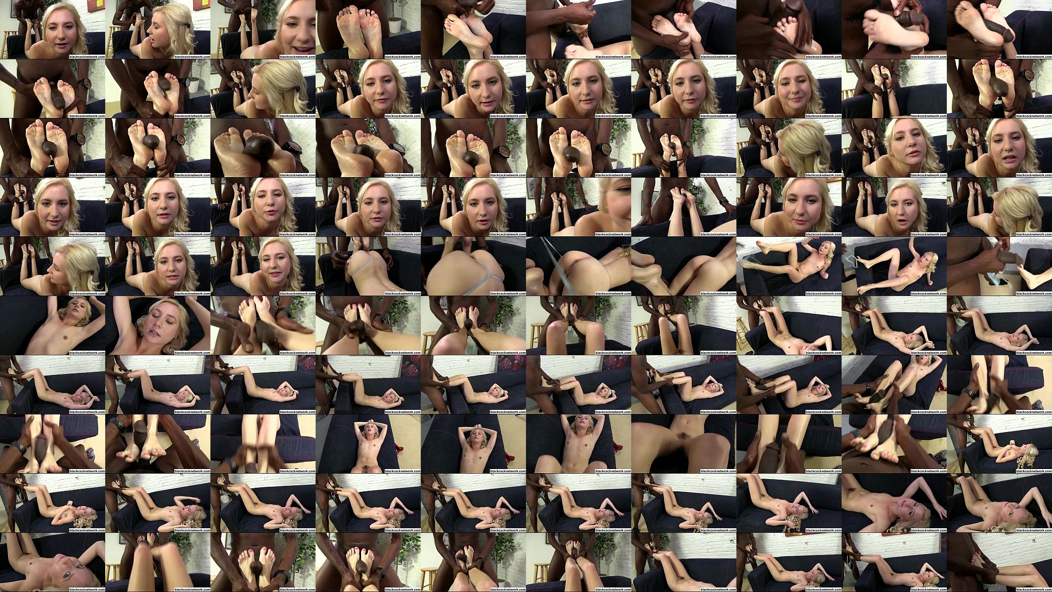 Sexy young blonde interracial footjob 预览图