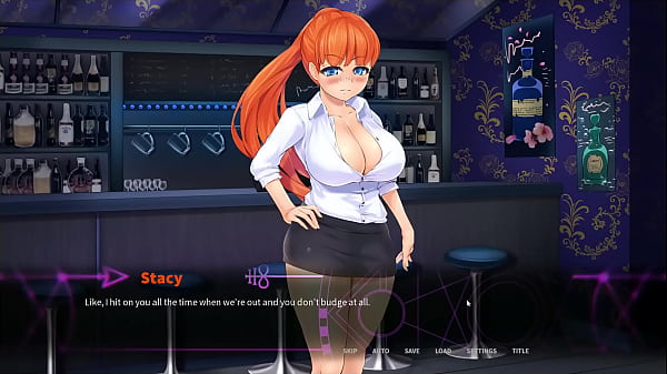 Give an Imp a chance [Femdom Hentai game PornPlay] Ep.7 my redhead coworker tease my groin with her foot in a public bar