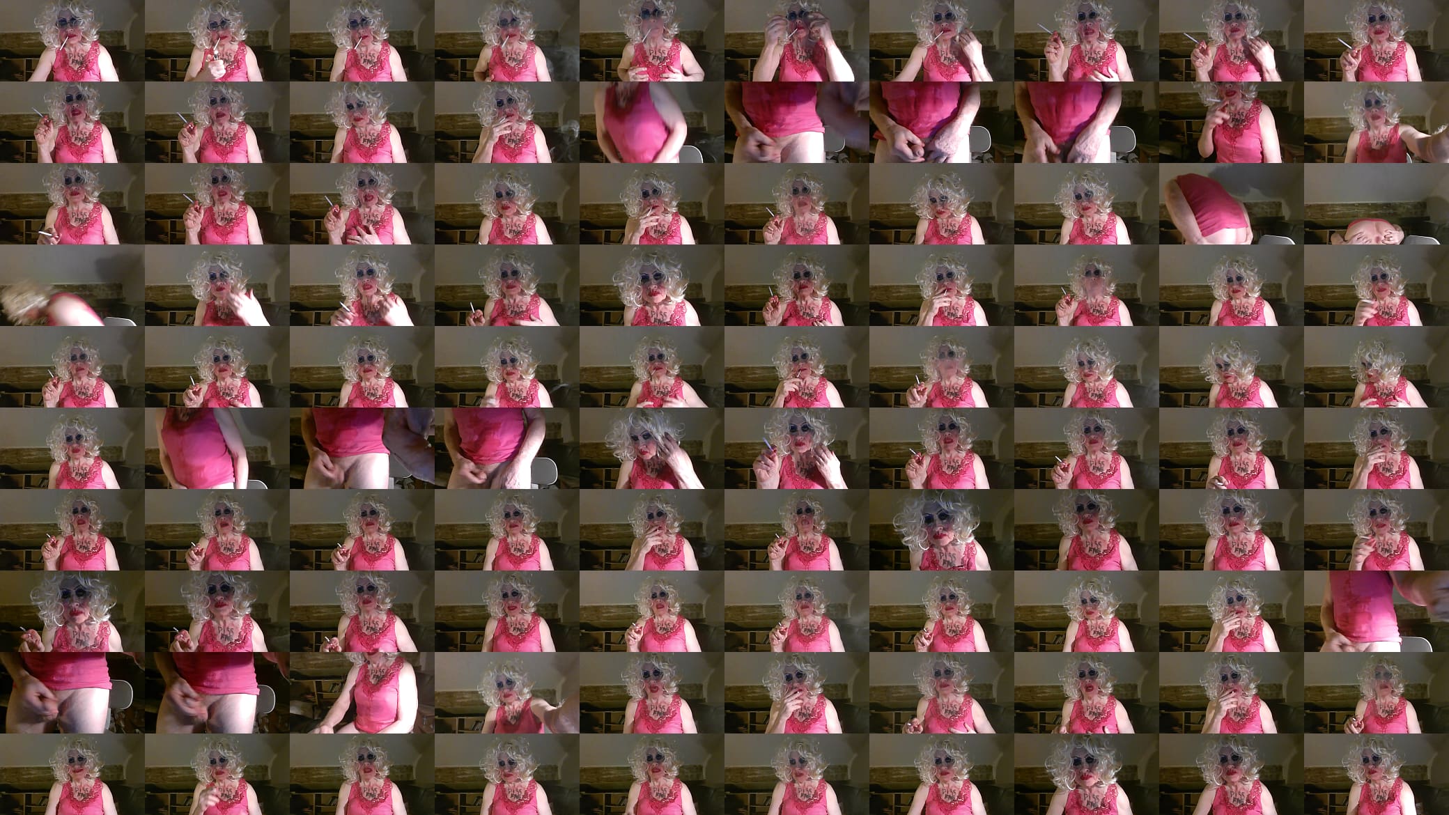 Sissy cum dumpster, Sarah Millward, smokes, wanks, inserts 8 inch, black dildo - what a total fag slut whore 预览图