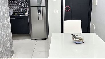 While the wife was cooking, the sister-in-law sat on her backside!