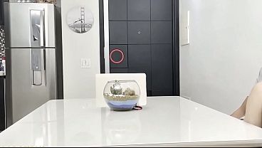 While the wife was cooking, the sister-in-law sat on her backside!