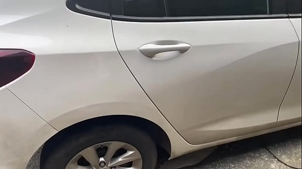 Sucking the Uber on the street with people passing by, I still got milk in my mouth (COMPLETE ON RED)