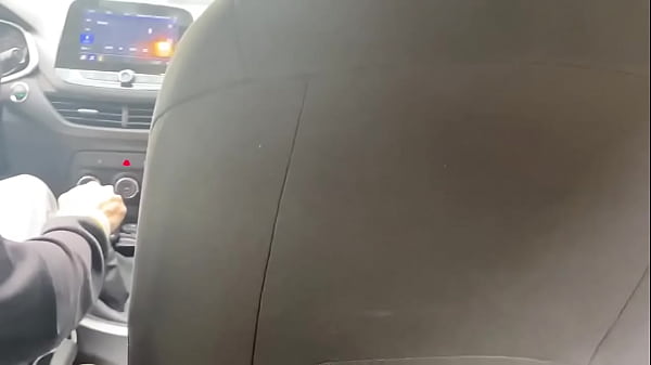 Sucking the Uber on the street with people passing by, I still got milk in my mouth (COMPLETE ON RED)