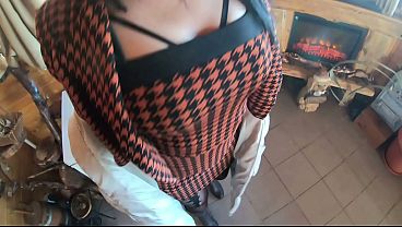 MilfyCalla Fucked in Ripped Pantyhose & Downjacket by Her Boss – Office Cheating Fetish