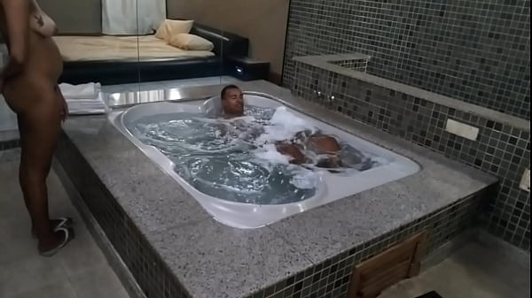 He called the hotel and ate in the hot tub