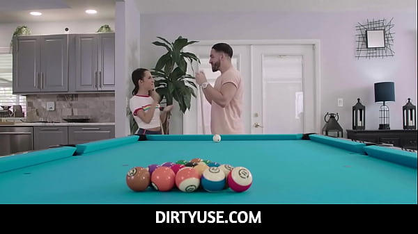 DirtyUse  - Teen Free Used On Pool Table- Freya Von Doom