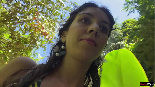 Crazy CUMWALK on Public Waterfall