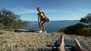 Some stranger on a nudist beach, and I lost control. A huge load of cum all over my face. POV