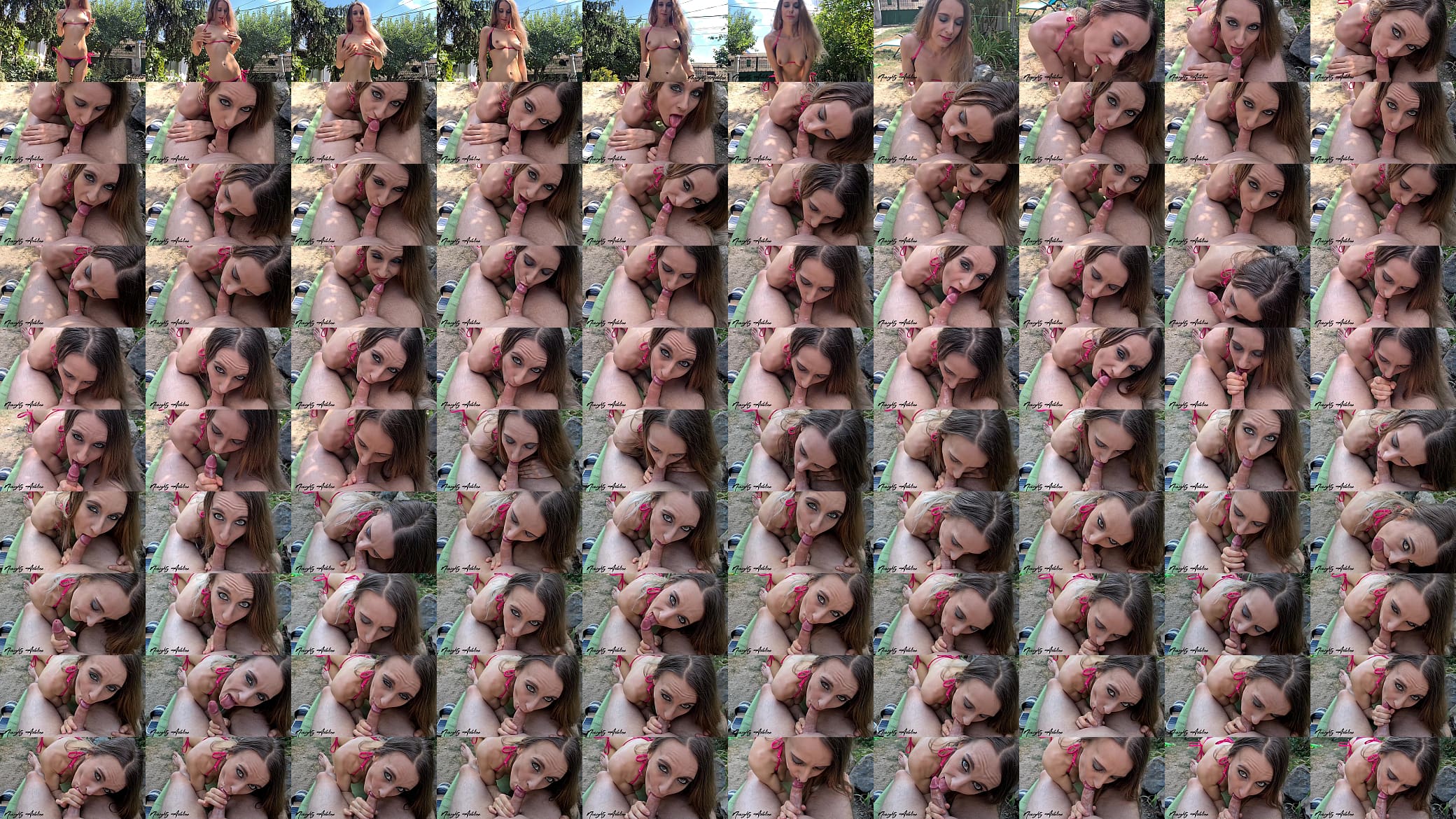 POV outdoor blowjob with oral creampie 预览图