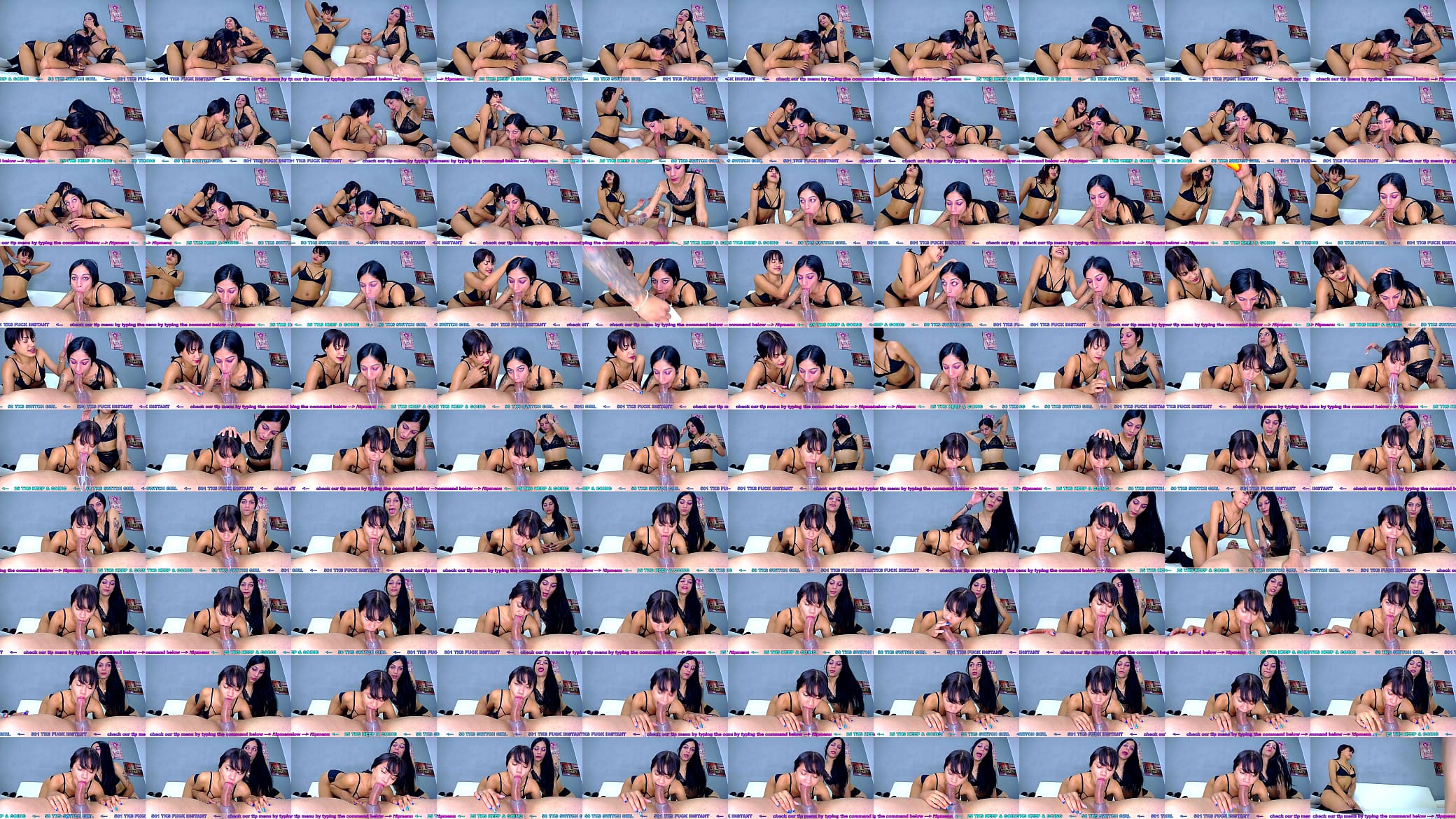 oh yeah! Amazing how these two sluts take their cocks down their rough throats 预览图