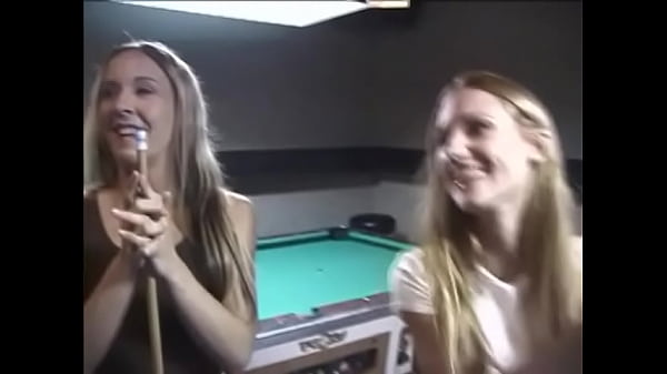 Randy pool table threesome fucking