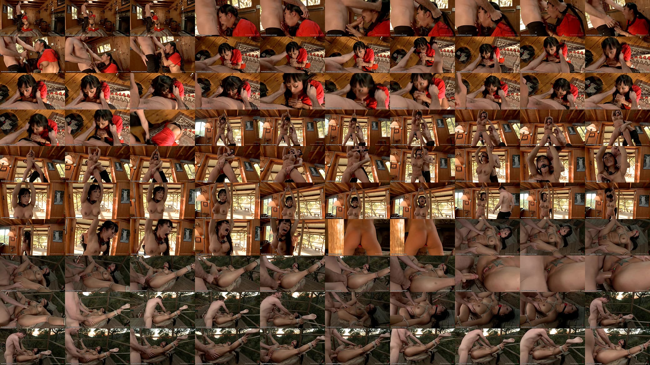 Bound busty Asian anal big cock fucked 预览图