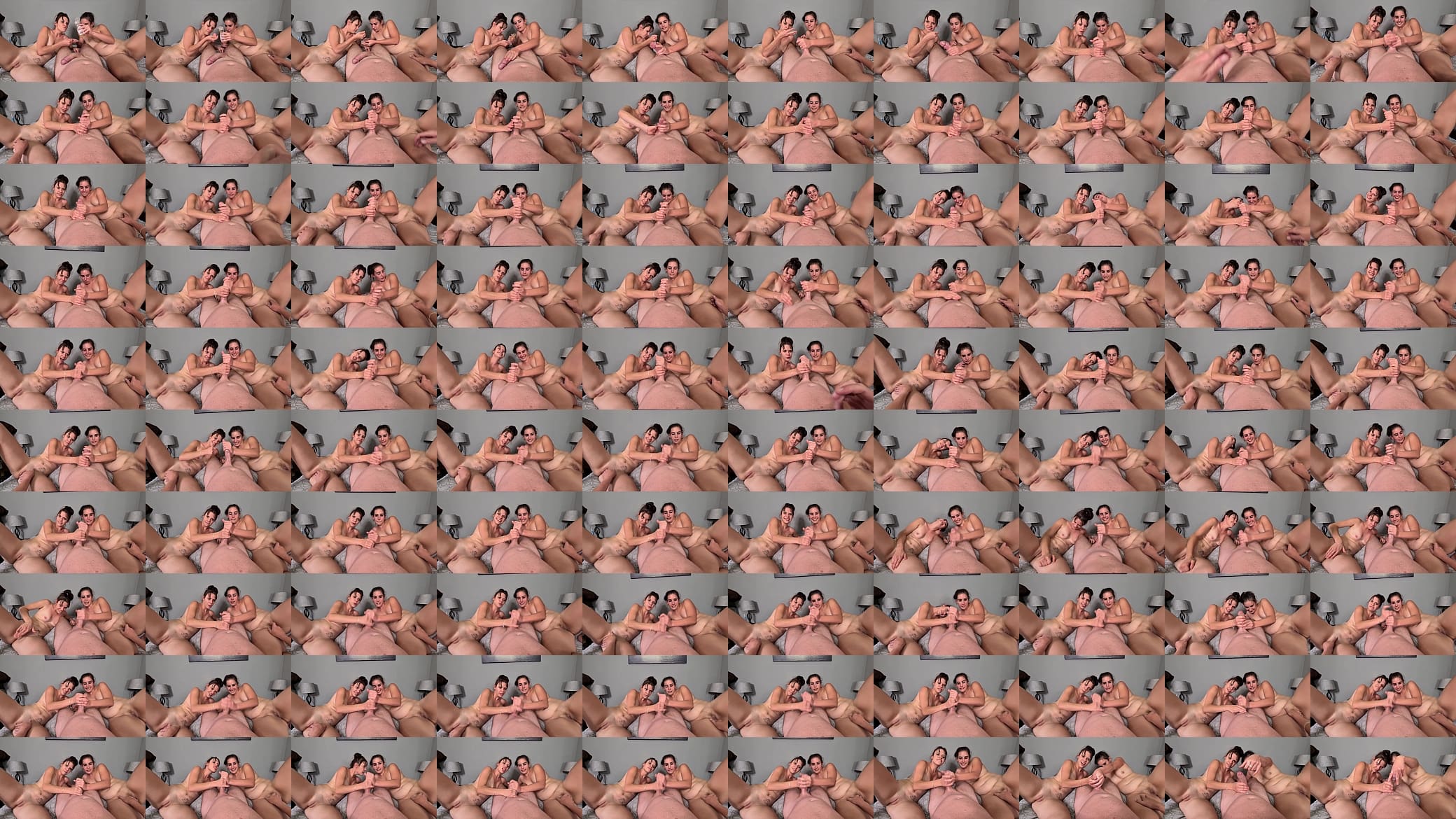 Two girls one guy slippery dick rubbing | cumshot | pussy fingering 预览图