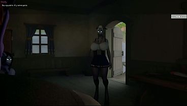 A draenei girl was fucked in the ass by different strangers' cocks