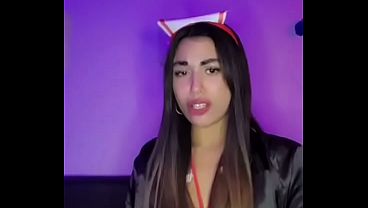 Masturbation while dressed as a slutty nurse and I reach orgasm with a large amount of squirt