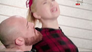 Curvy Blonde in Plaid Gets Fucked Hard Doggy... Ass Bouncing Nonstop