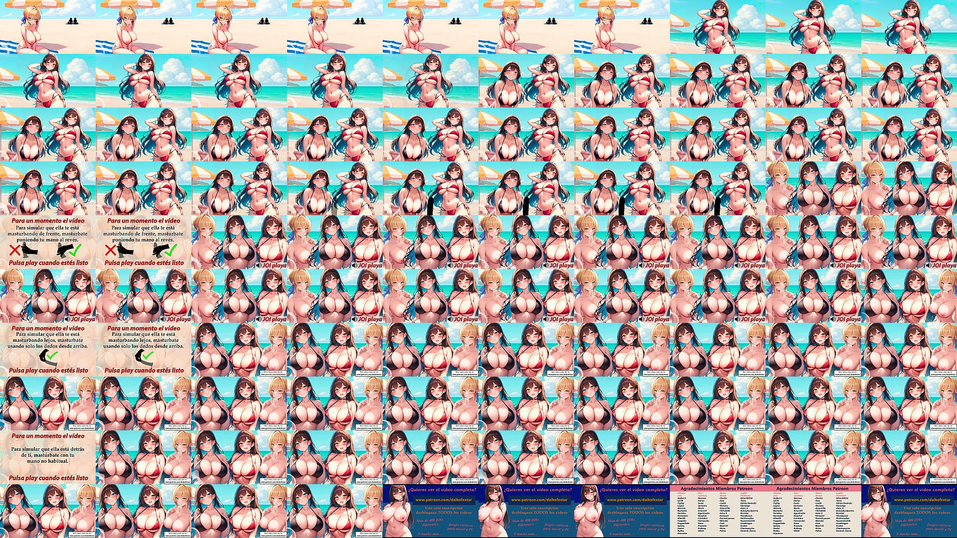 Chicas Hentai te dan una Masturbada Colectiva en la playa &ndash; JOI voz en Espa&ntilde;ol. 预览图