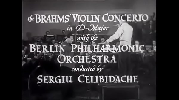 Celibidache and Menuhin - Brahms Concerto in D major, Op. 77 - rehearsal with Berliner Philharmoniker, 1946