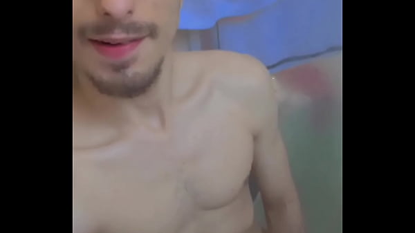 Young guy with new piercing in the shower! 27 sec