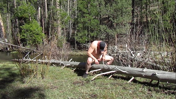 Download Video - Naked on a log at the creek&period;