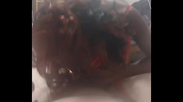 Best blowjob by black slut in red dress