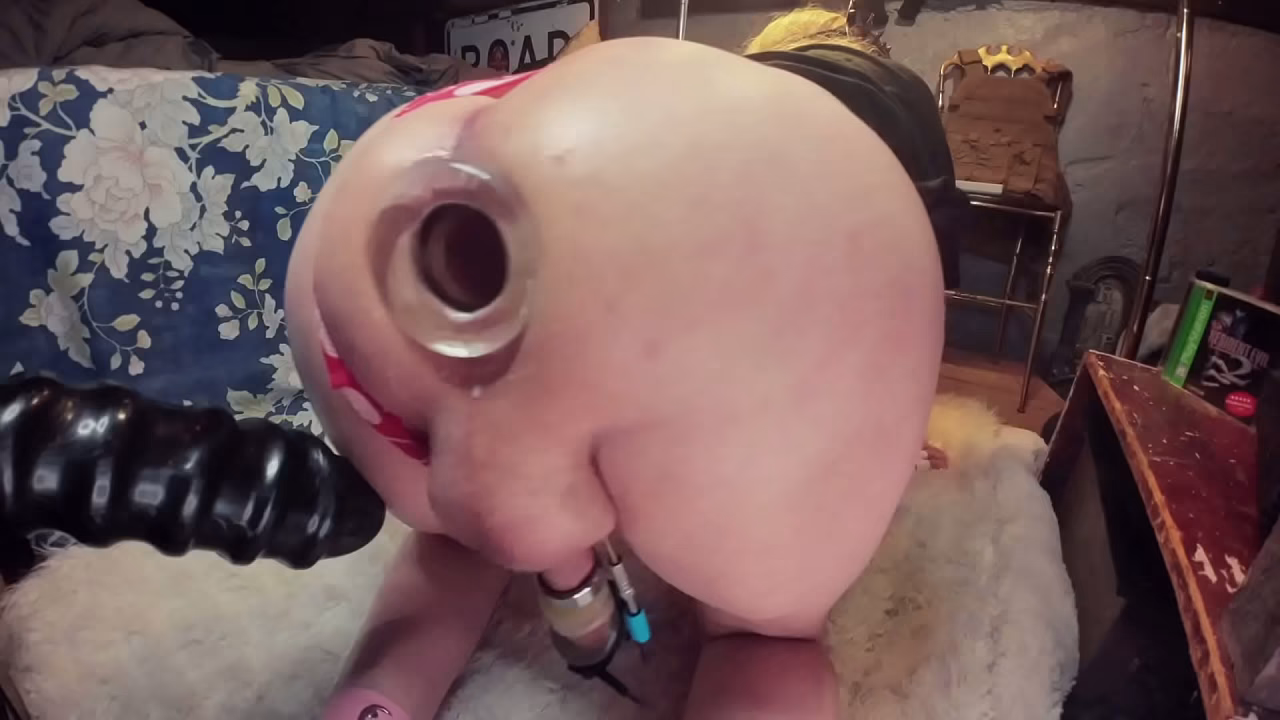 Femboy Fucking Huge 10 Inch Diameter Anal Dildo