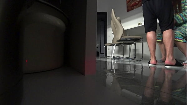Woman cheated on her husband with his best friend at home in the kitchen. Real cheating.