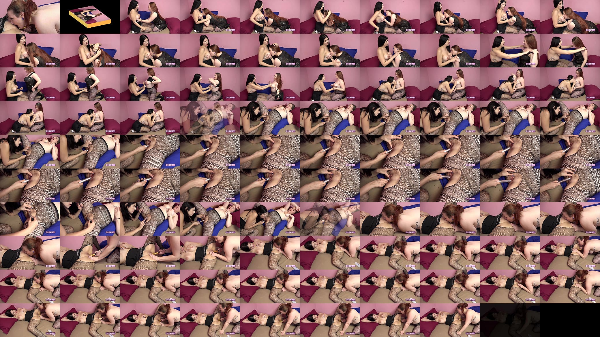 Anna Cummings and Ally Lust cum in their torn fishnets 预览图
