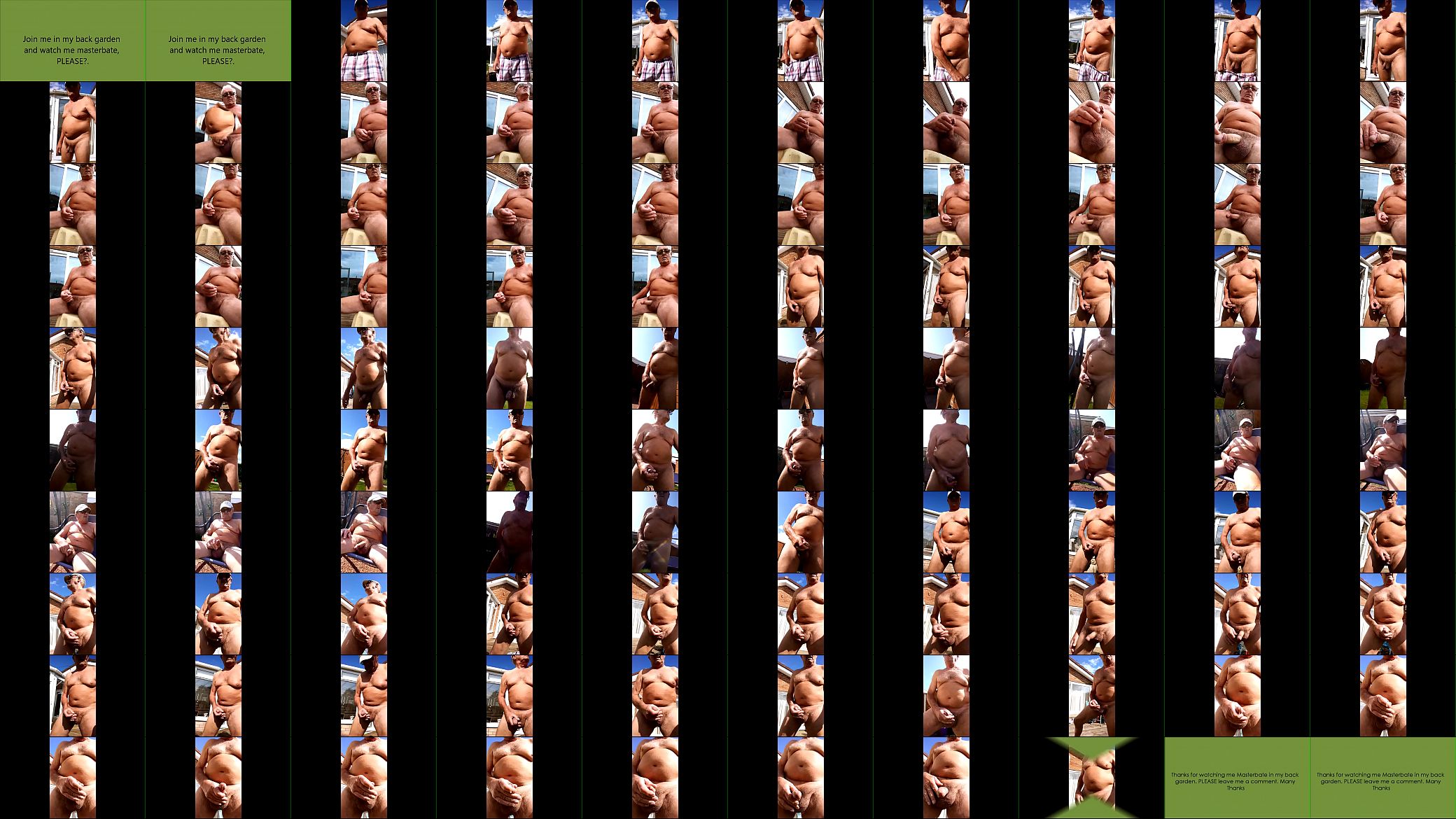 Come into my back garden and watch me masterbate. Staring Bengeeman. 预览图