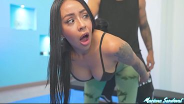 Petite Colombian MILF with Beautiful Tits Rides Her Fitness Trainer's Cock - Mariana Sandoval