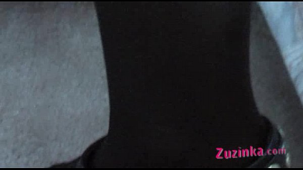 Amateur Czech student gets horny - zebra dress