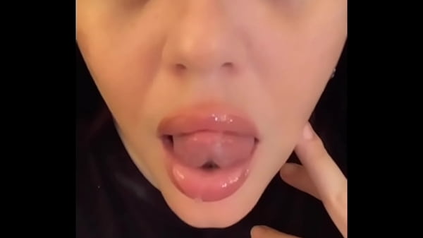 Pretty girl spit
