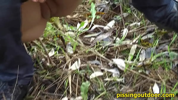 Pissing under the warm autumn sun