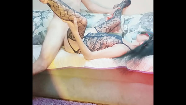 Beautiful skinny milf wife and husband's friend
