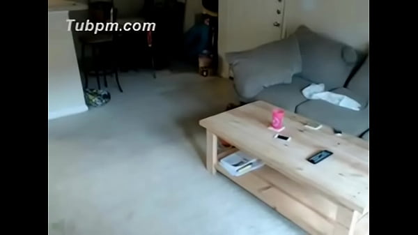 Sexy redhead flashes at home