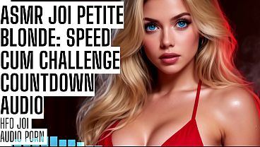 ASMR JOI Petite Blonde: Speed Cum Challenge Countdown Audio Porn HFO