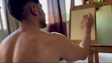 Drawing a hot brazilian twink bareback