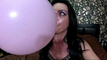  Satin Pajama Balloon Fetish Teasing  Nail Play & Barefoot Balloon Popping