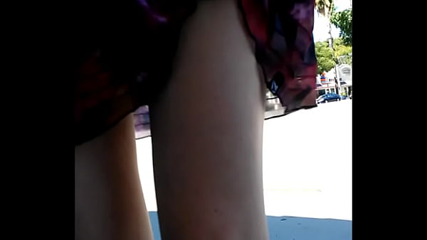 Up Skirt Flash in public. Cute giggle.