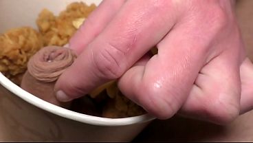 Food Fetish Blow Job in Chicken and Fries and Eat this with Taste