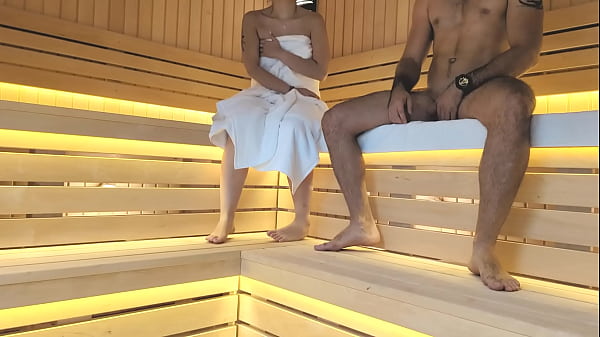 Hot Asian fucked in a sauna by a stranger, cheating on her husband